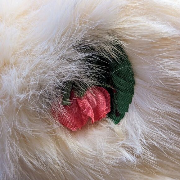 VINTAGE HAND MUFF | White Rabbit Fur Child Size - Picture 2 of 9